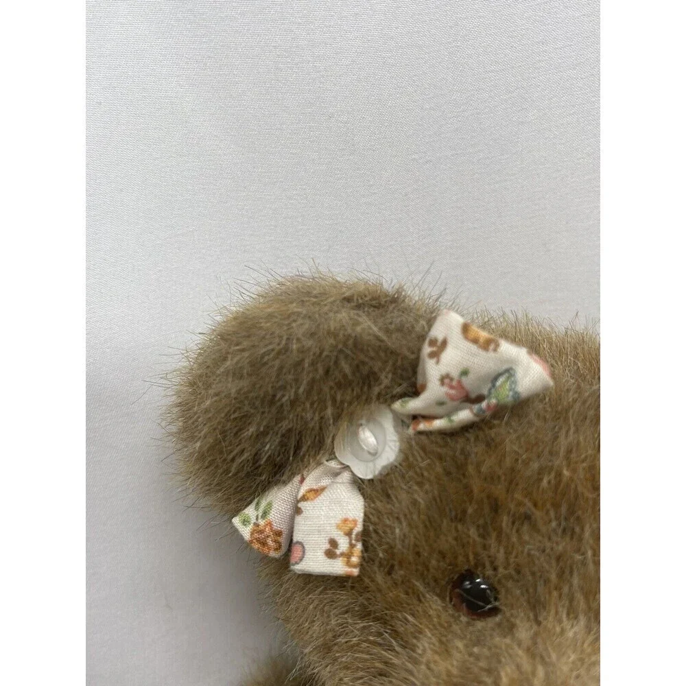 Boyd's Teddy Bear 13” Floral Bow Pink Heart on Foot Plush Stuffed Animal Toy